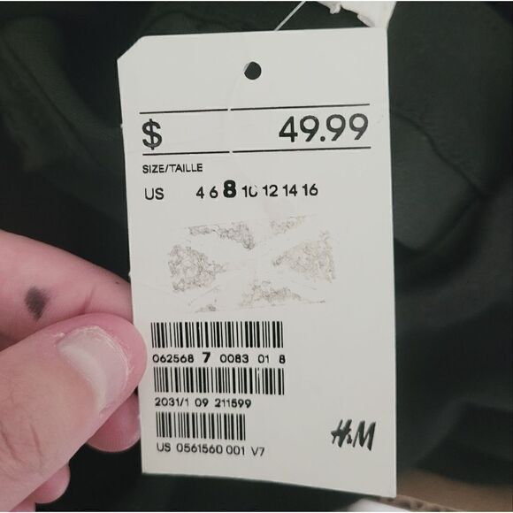 New H&M Mama Black Maternity Skinny Leg Jeans Size 8 NWT - Picture 4 of 7